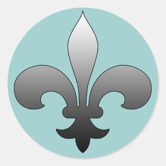 Runde Lilie Stickers SILVER (Vorderseite)