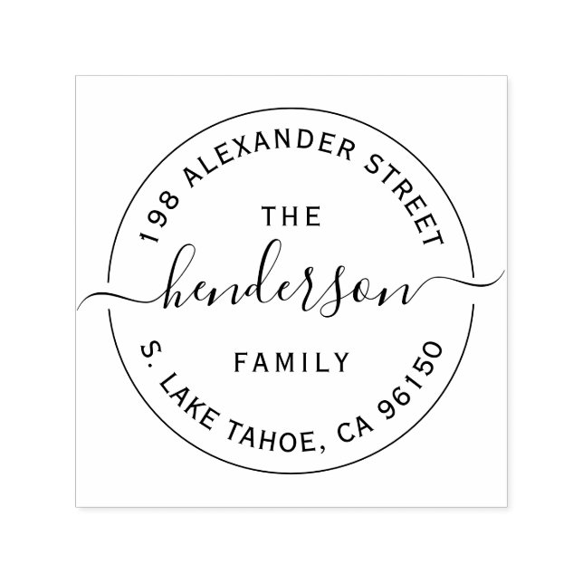 Runde Logo Rücksendeadresse selbstfarbige Briefmar Permastempel (Design)