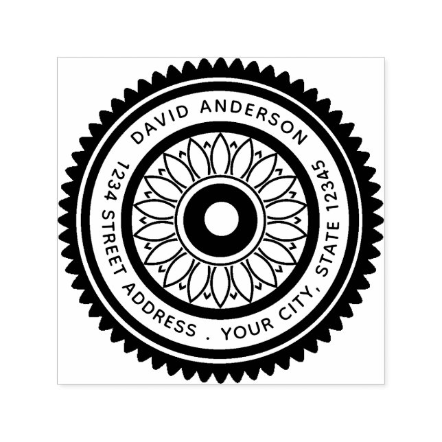 Runde Logos, Name Rücksendeadresse Permastempel (Design)