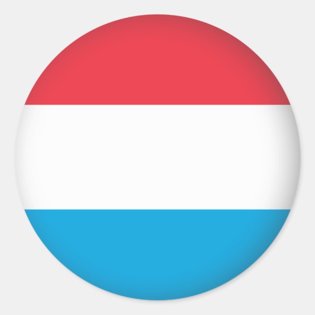 Runde Luxemburg Runder Aufkleber (Vorderseite)