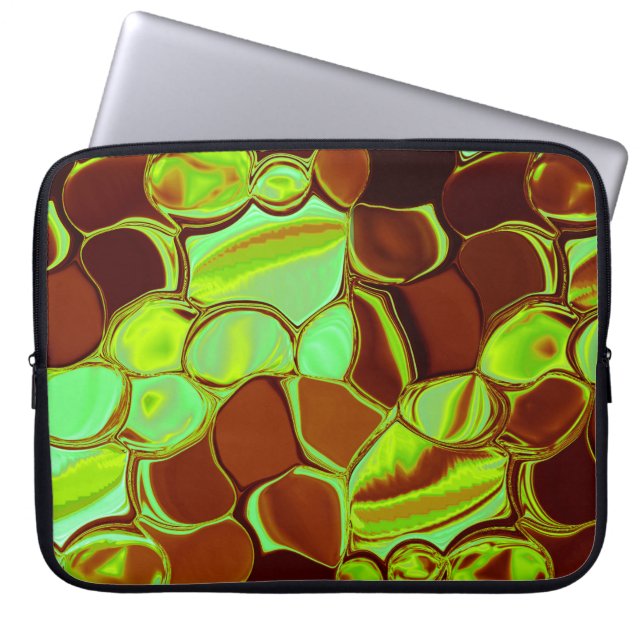 Runde, metallische Wahrnehmung Laptopschutzhülle (Vorderseite)