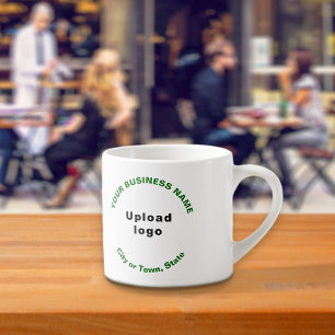 Runde Muster für eine grüne Unternehmensmarke - Te Espressotasse