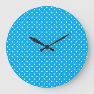 Runde oder quadratische Wall-Uhr: blaue, weiße Pol Große Wanduhr