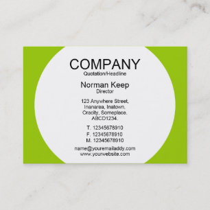 Runde Panel - Weiß mit Grün 99CC00 Visitenkarte