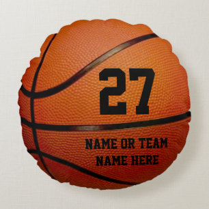 Runde PERSONALISIERTE Basketball-Kissen Rundes Kissen