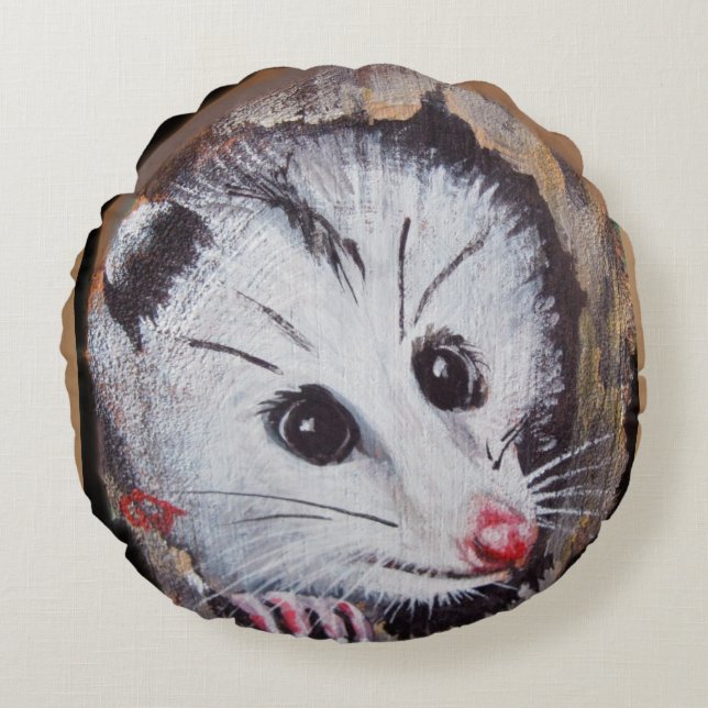 Runde Pilze Wildtiere Rundes Kissen (Vorderseite)