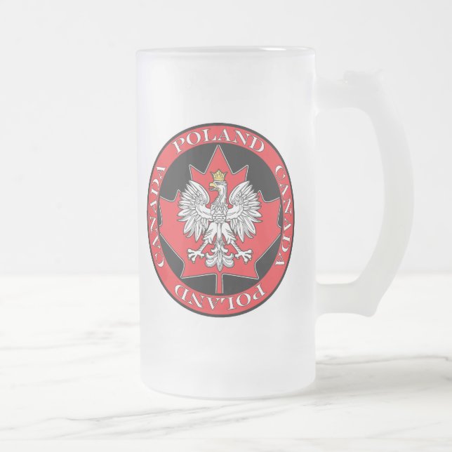 Runde Polen - Kanada - Leaf Mattglas Bierglas (Rechts)