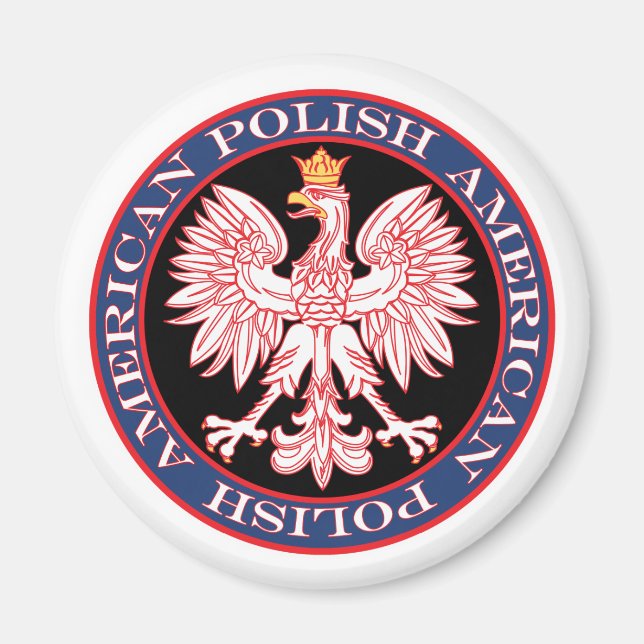 Runde Polnischer Adler Magnet (Vorne)