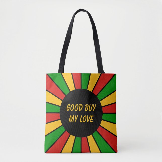 Runde Rays Rahmen Rastafari + Ihr Backgr. Ideen Tasche (Vorderseite)