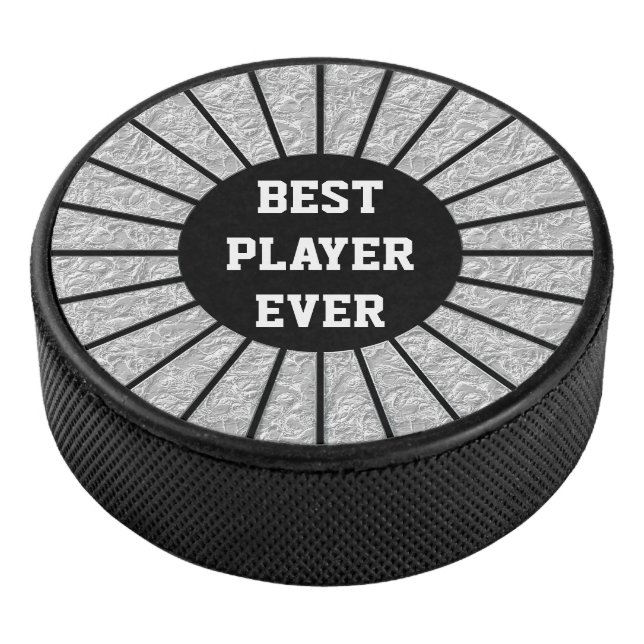 Runde Rays Rahmen SILVER + Ihr Backgr. Ideen Eishockey Puck (3/4)