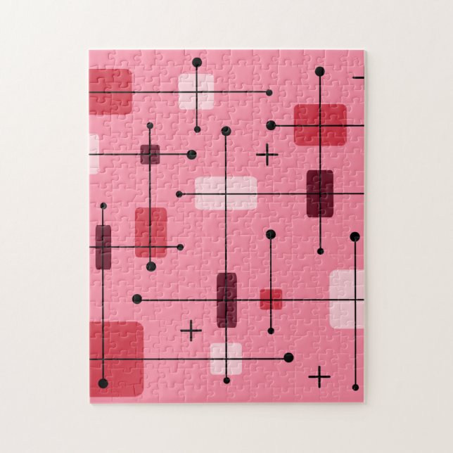 Runde Rechtecke Quadrate rosa (Vertikal)