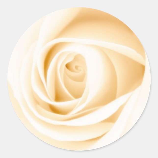 Runde Rose Hochzeit einladen Umschlag Aufkleber (Vorderseite)