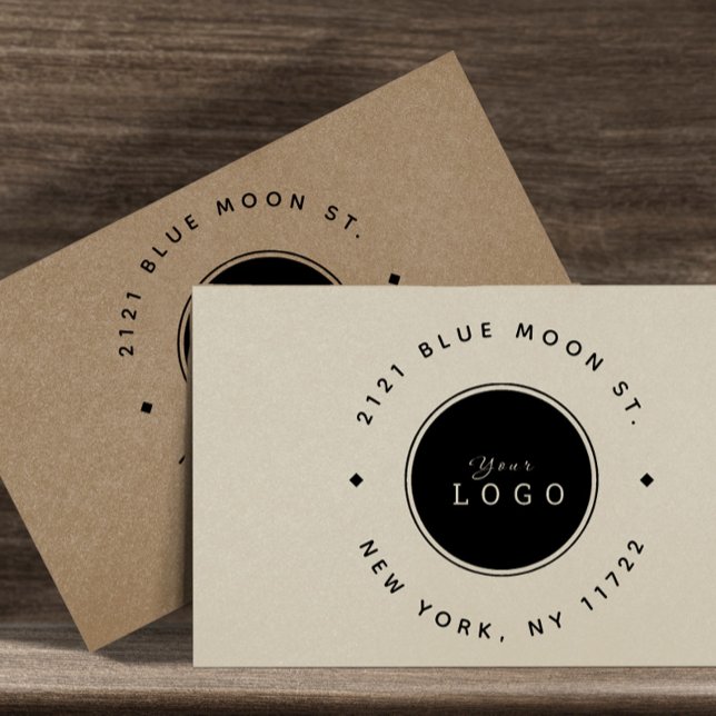 Runde Rücksendeadresse für kundenspezifische Firme Permastempel (Von Creator hochgeladen)