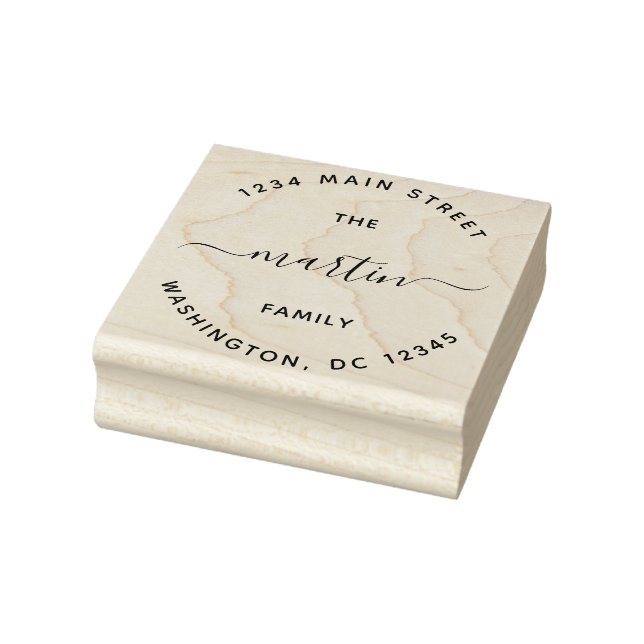 Runde Rücksendeadresse mit benutzerdefinierten Fam Gummistempel (Stempel)