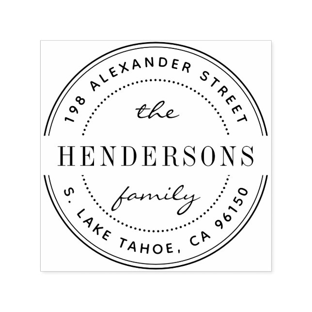 Runde Rücksendeadresse Permastempel (Design)