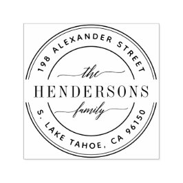 Runde Rücksendeadresse Permastempel