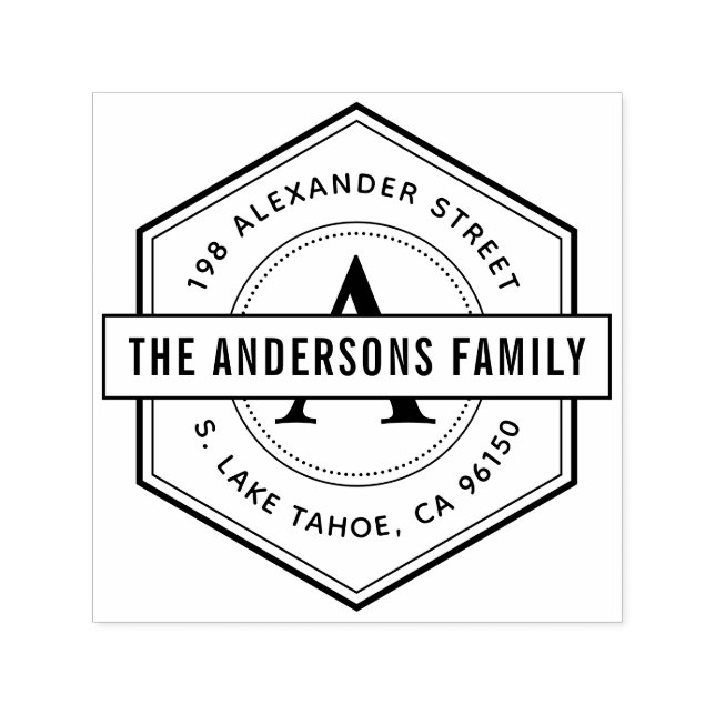 Runde Rücksendeadresse Permastempel (Design)