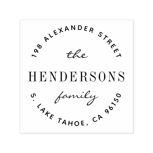 Runde Rücksendeadresse Permastempel (Design)