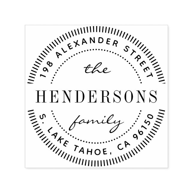 Runde Rücksendeadresse Permastempel (Design)