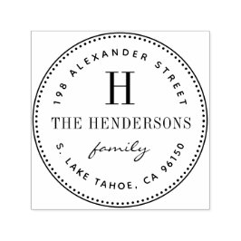 Runde Rücksendeadresse Permastempel