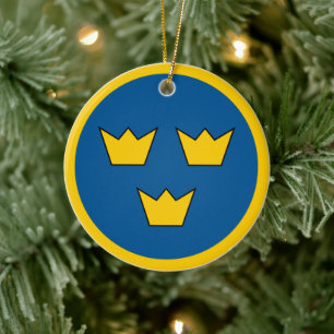 Runde Scheibe Schwedens Keramik Ornament
