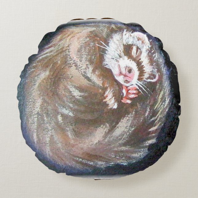 Runde Schlafruhelose Rundes Kissen (Vorderseite)