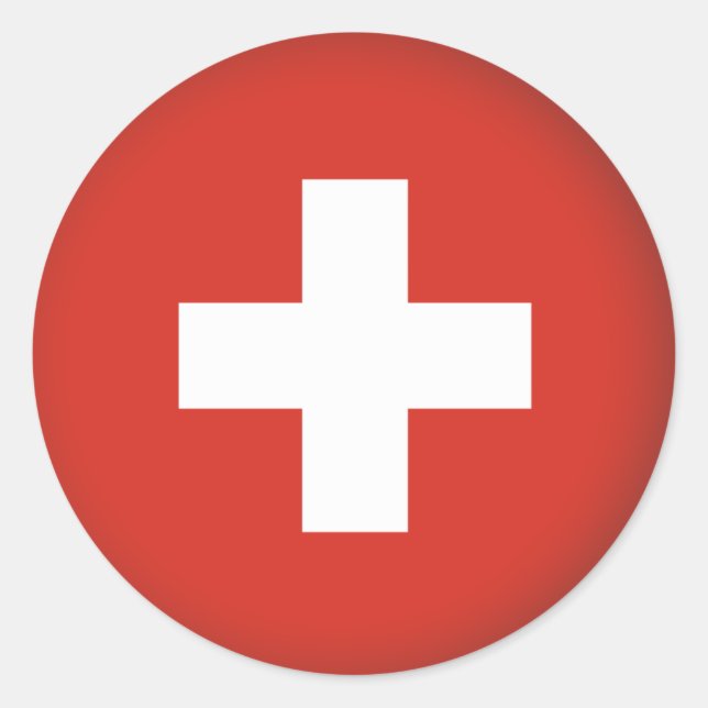 Runde Schweiz Runder Aufkleber (Vorderseite)