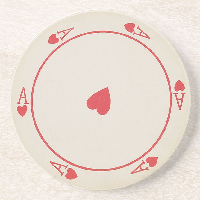 Runde Spielkarte-Untersetzer Sandstein Untersetzer (Vorne)