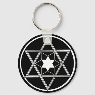 Runde Star von David Schlüsselanhänger