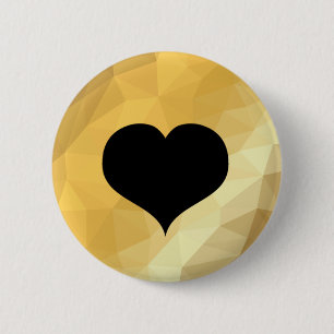 Runde Taste für den goldenen Metalleffekt Button