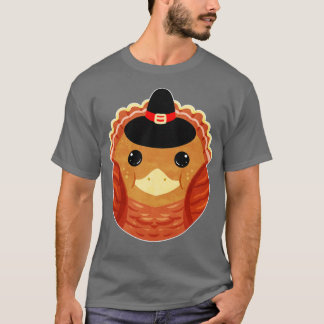 Runde Türkei mit Pilgerhut für Thanksgi T-Shirt