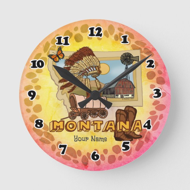 Runde Uhr Montana (Vorderseite)