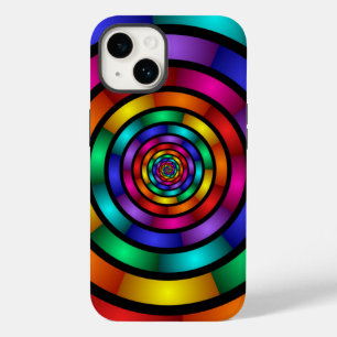 Runde und psychedelische Fraktal Kunst Case-Mate iPhone 14 Hülle