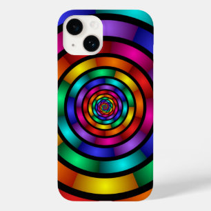 Runde und psychedelische Fraktal Kunst Case-Mate iPhone 14 Hülle