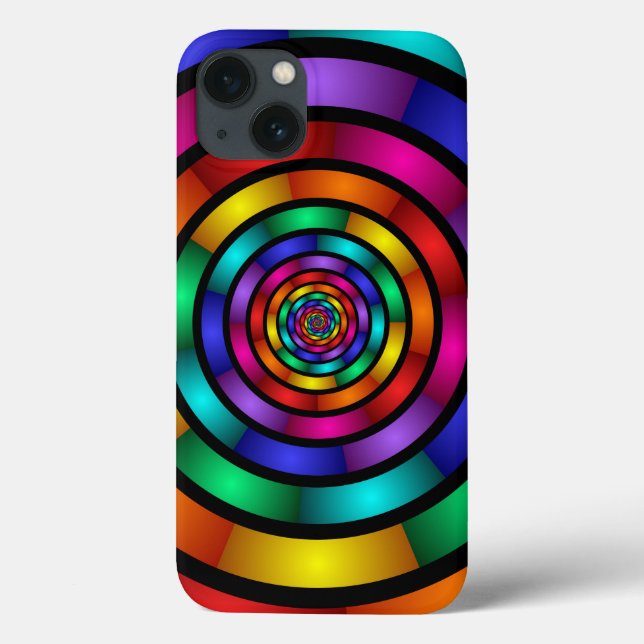 Runde und psychedelische Fraktal Kunst Case-Mate iPhone Hülle (Rückseite)