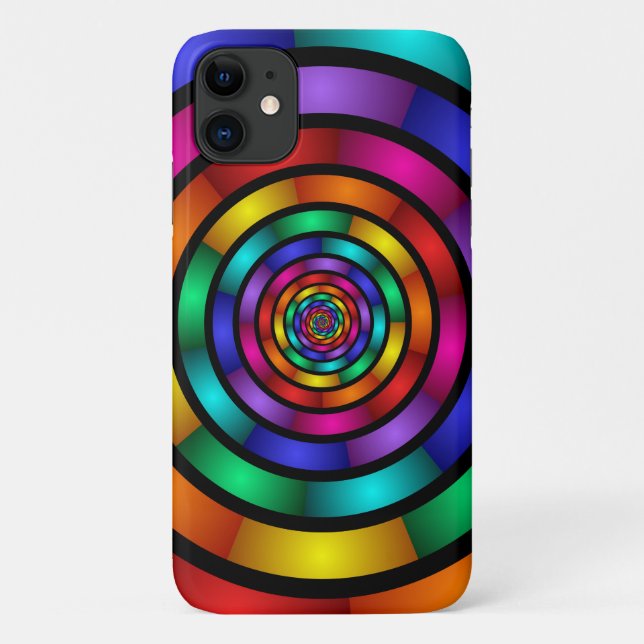 Runde und psychedelische Fraktal Kunst Case-Mate iPhone Hülle (Rückseite)
