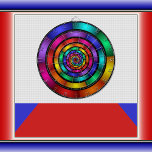 Runde und psychedelische Fraktal Kunst Dartscheibe<br><div class="desc">Ein hypnotisierendes Kunstwerk voller leuchtender Farben. Design für Ihr Dartboard und vieles mehr.</div>