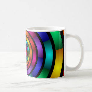 Runde und psychedelische Fraktal Kunst Kaffeetasse