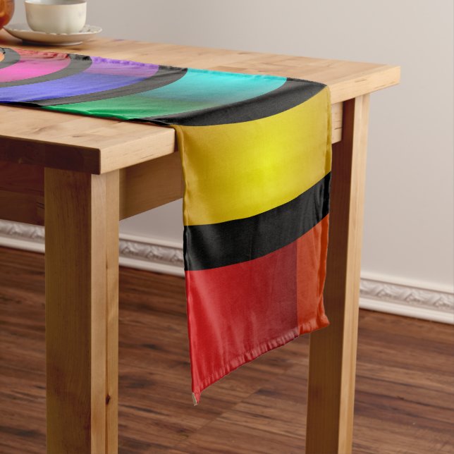 Runde und psychedelische Fraktal Kunst Kurzer Tischläufer (Beispiel)
