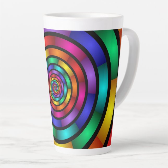 Runde und psychedelische Fraktal Kunst Milchtasse (Rechte Ecke)