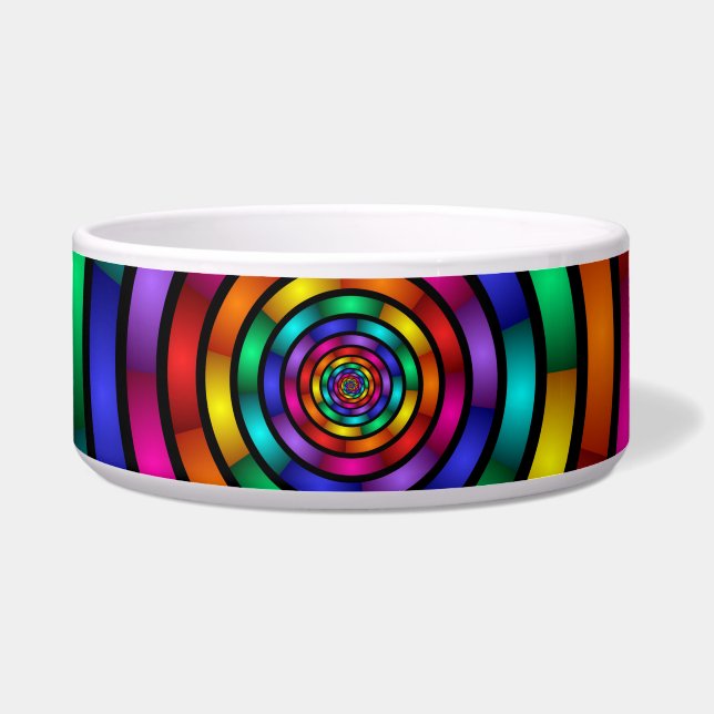 Runde und psychedelische Fraktal Kunst Napf (Vorderseite)