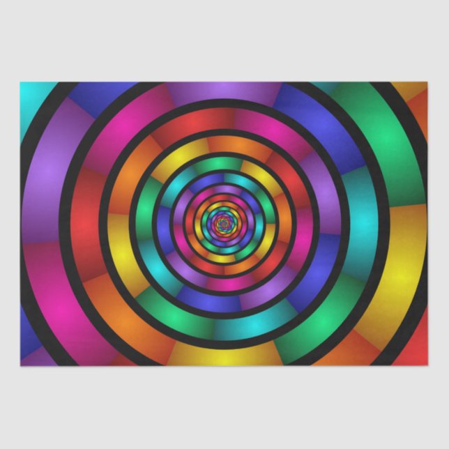 Runde und psychedelische Fraktal Kunst Seidenpapier (Vorderseite)