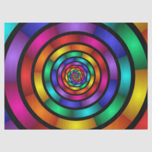 Runde und psychedelische Fraktal Kunst Seidenpapier