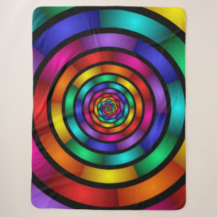 Runde und psychedelische Fraktal Kunst Sherpadecke