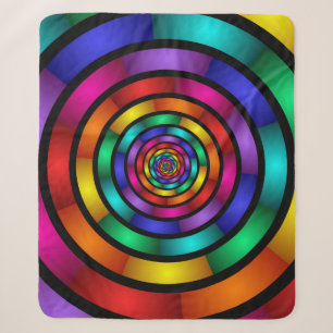 Runde und psychedelische Fraktal Kunst Sherpadecke