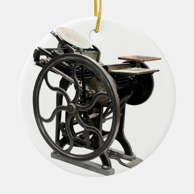 runde Verzierung der Briefbeschwerermaschine Keramik Ornament (Vorne)