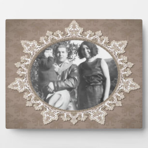 Runde Vintage-Spitzen-Kunstplatte Fotoplatte