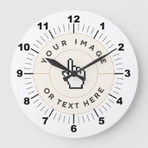 Runde Wall-Uhr 10.75" - Benutzerdefiniert (Bild/Te