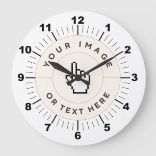 Runde Wall-Uhr 10.75" - Benutzerdefiniert (Bild/Te Große Wanduhr