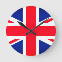 Runde Wand-Uhr für die Jack-Flagge der Union